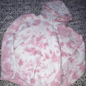 Pink tye dye hoodie